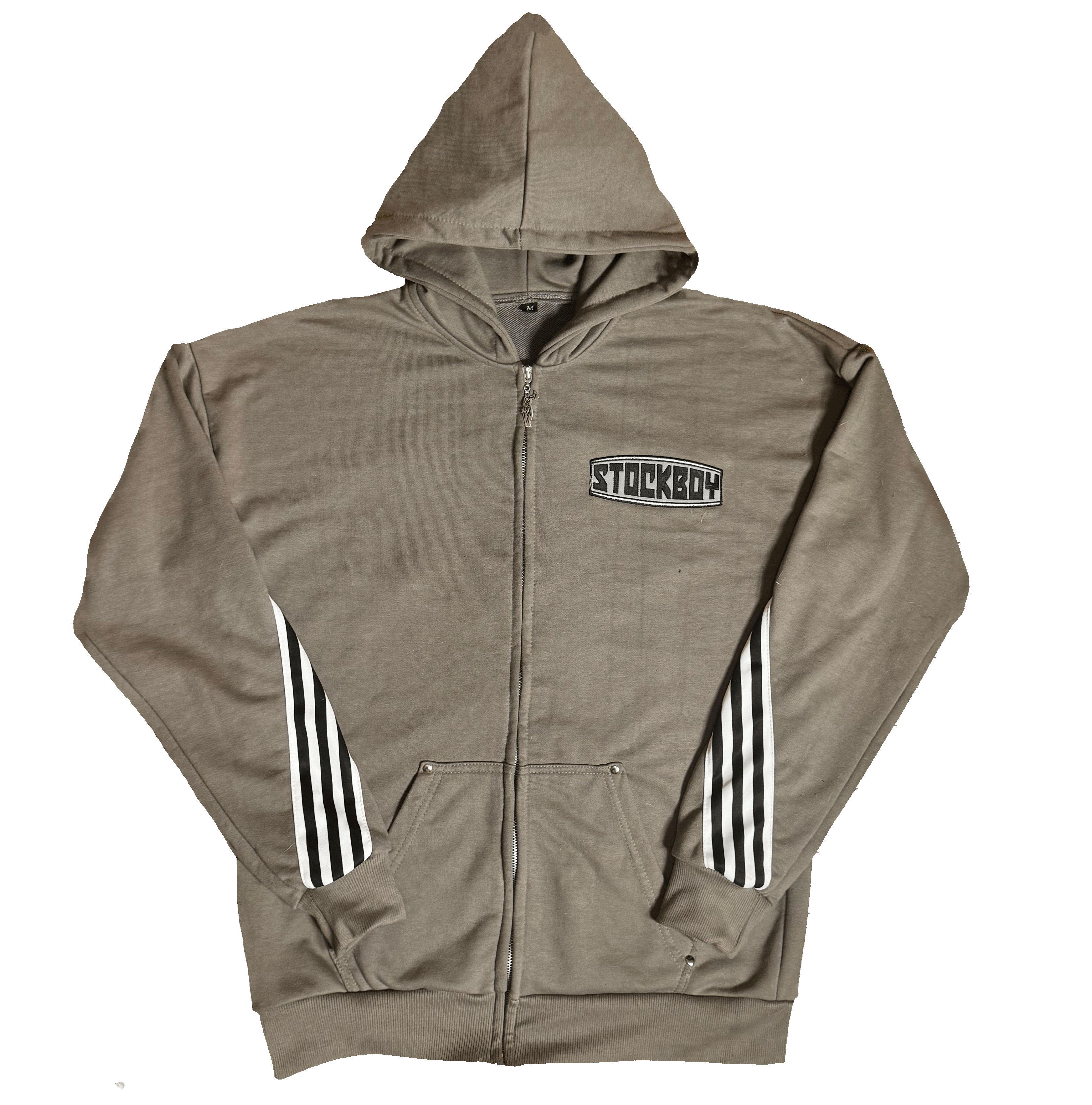 StockBoy Gray Striped Zip-Up