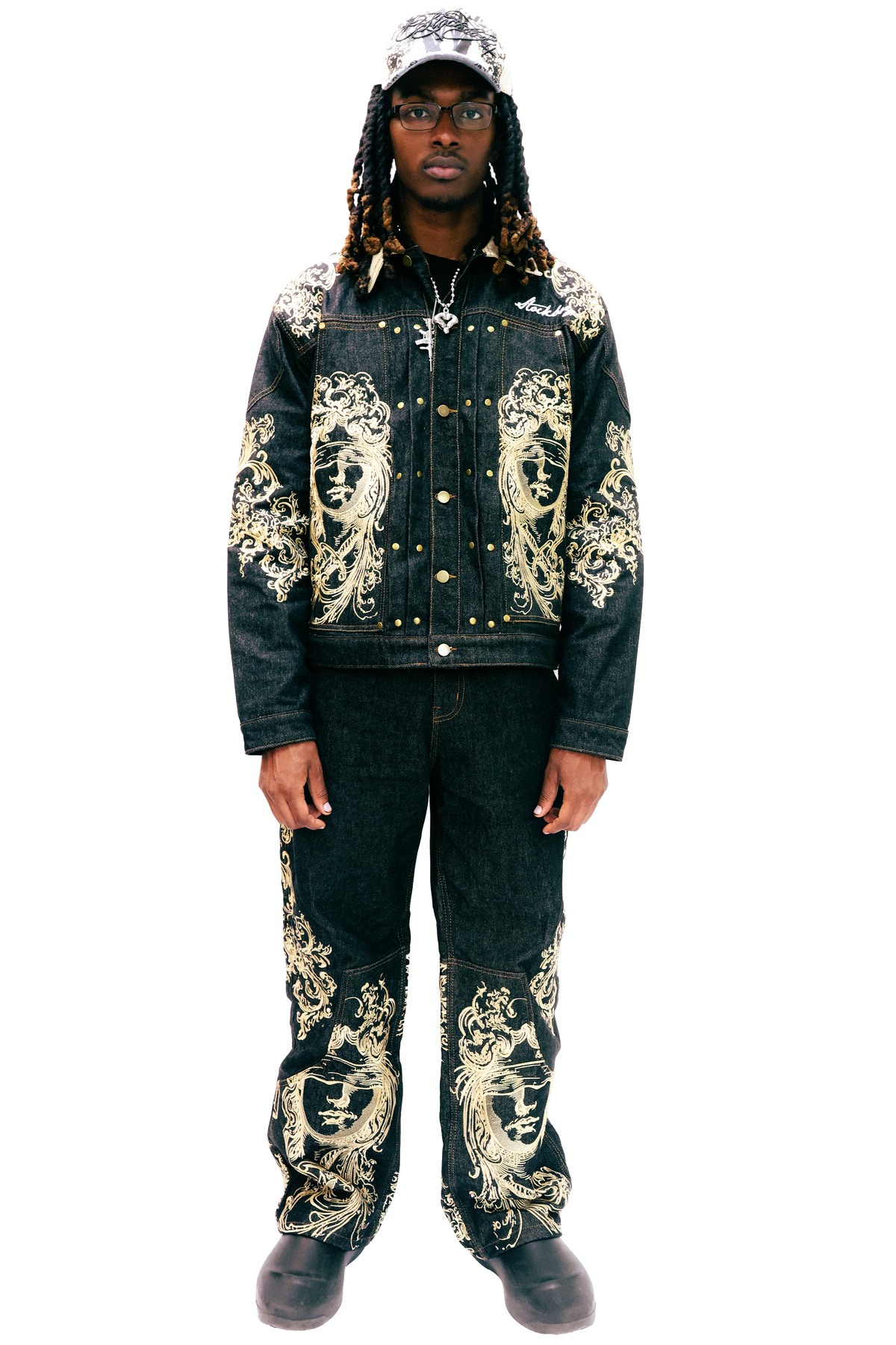 StockBoy Embroidered Denim Set
