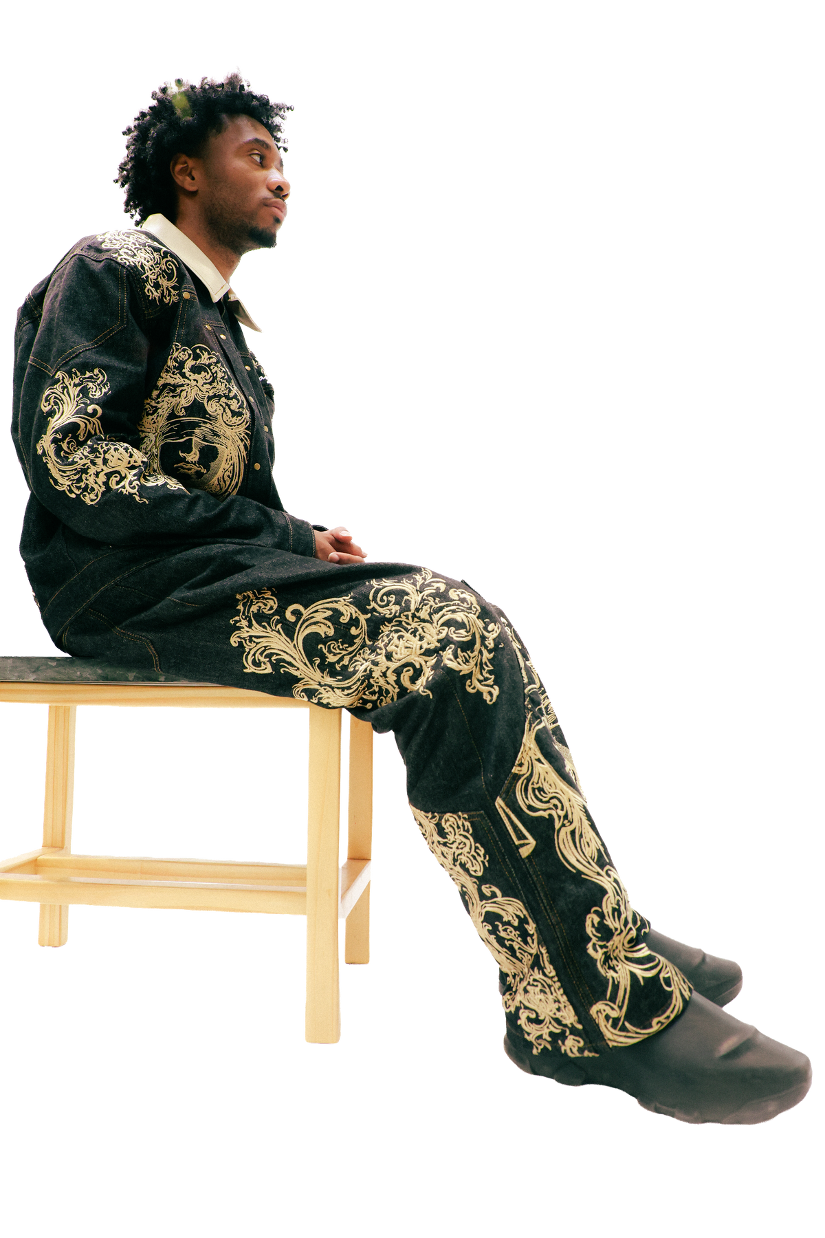 StockBoy Embroidered Denim Set