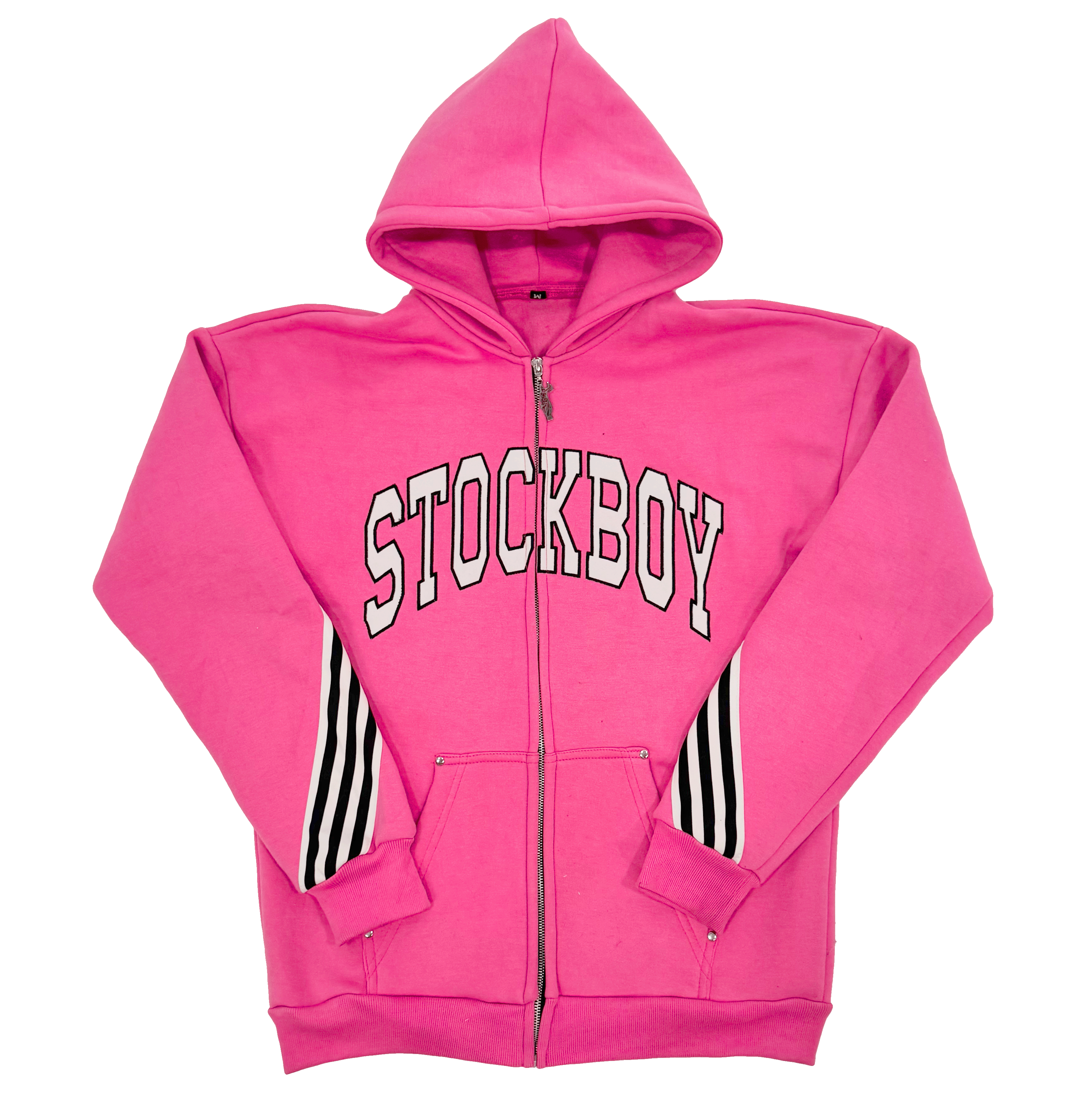 StockBoy Pink Striped Zip-Up (Pink)