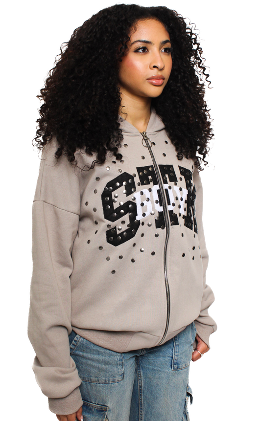 StockBoy Studed Grey Zip-Up (Releasing April 25th)