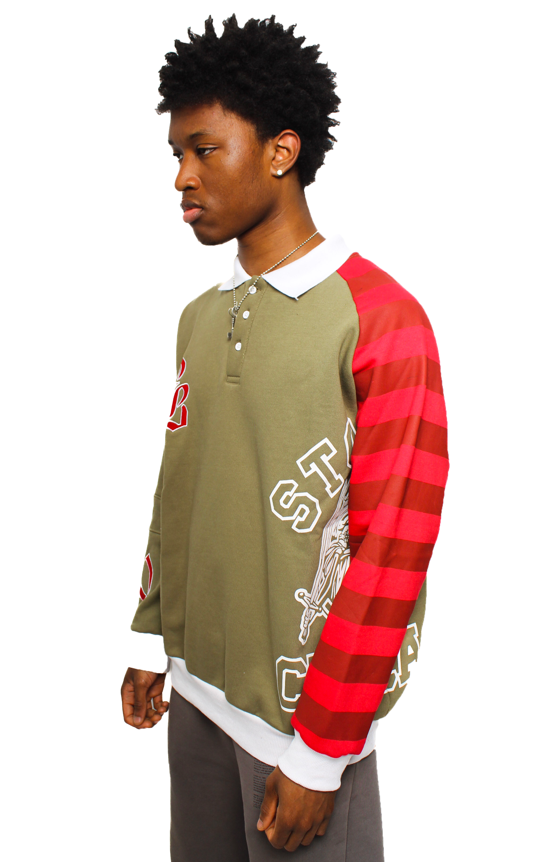 StockBoy Striped Polo (Olive) Available September 27th