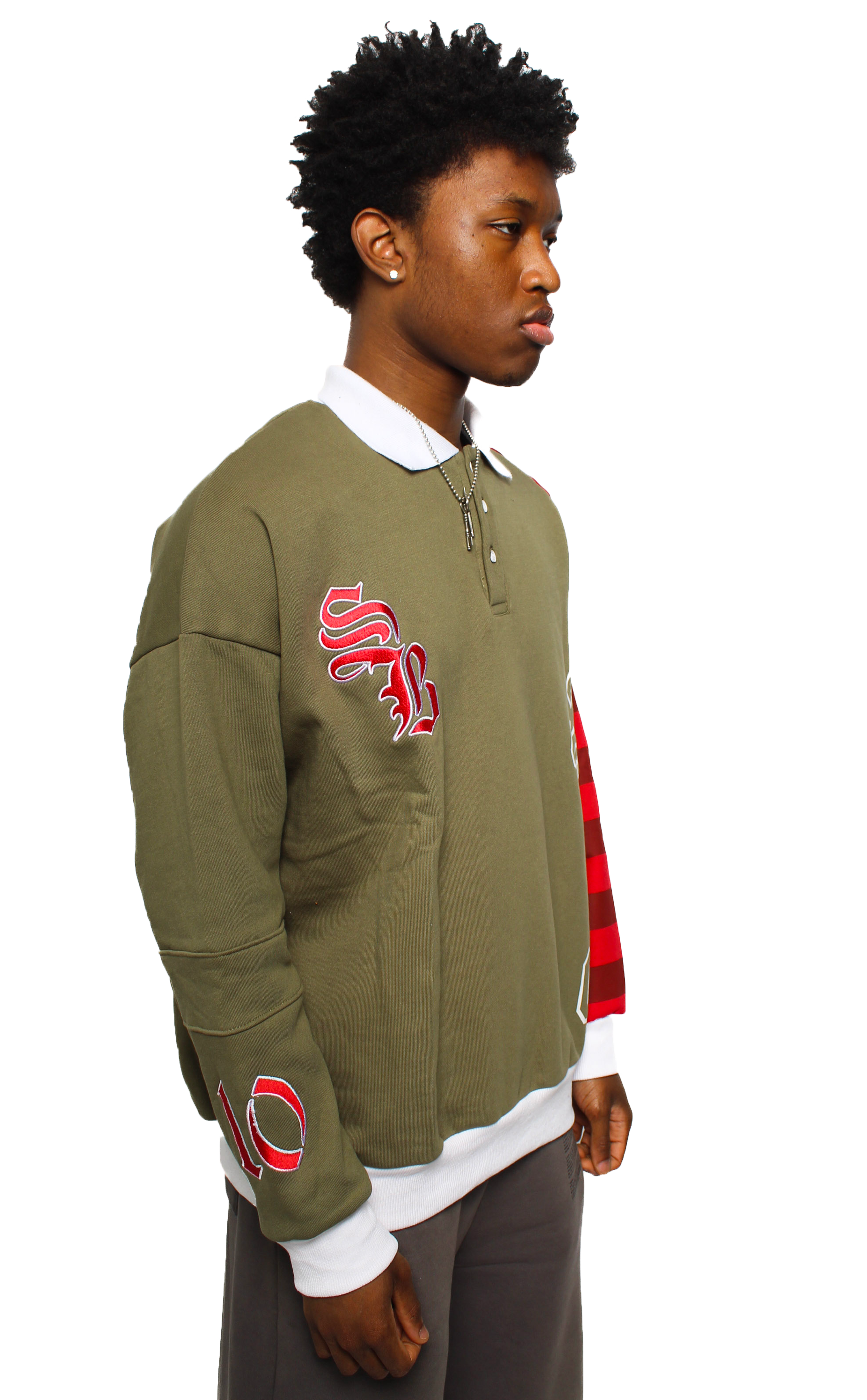 StockBoy Striped Polo (Olive) Available September 27th