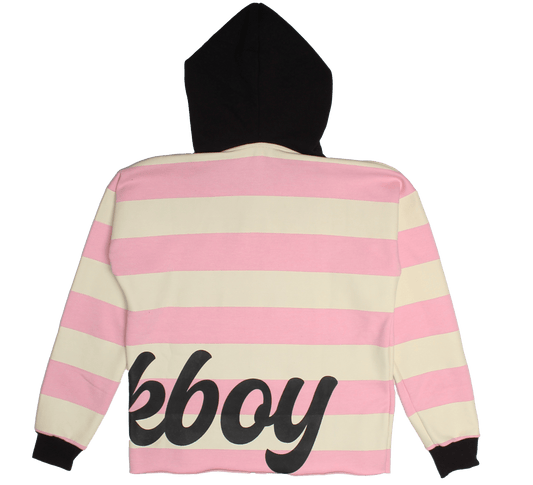StockBoy Pink Striped Hoodie