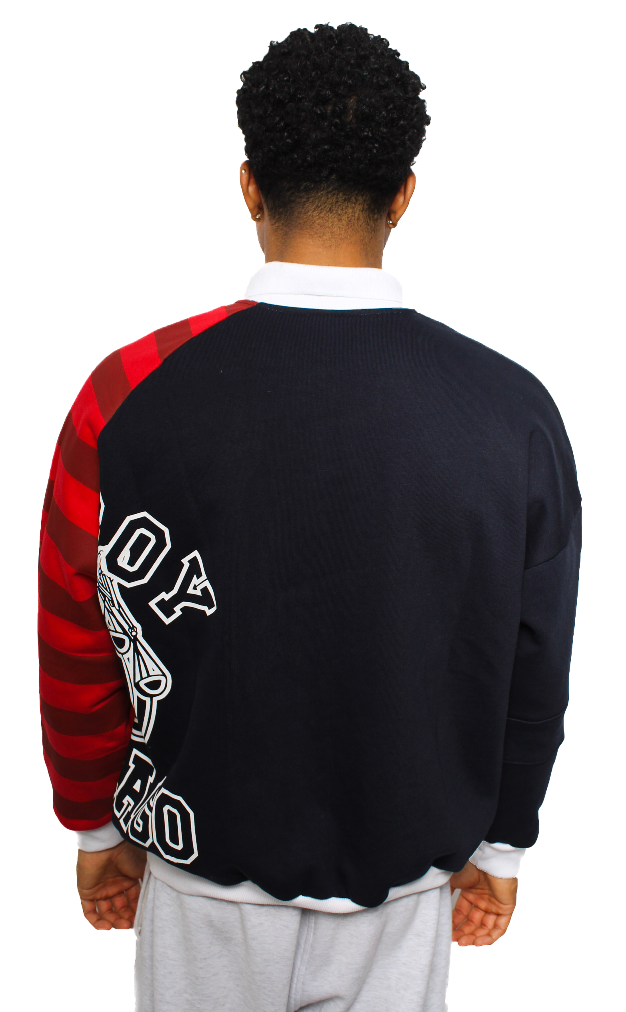 StockBoy Striped Polo (Navy)