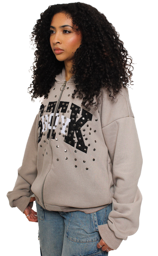 StockBoy Studed Grey Zip-Up (Releasing April 25th)